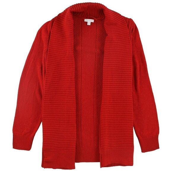 Charter Club Shawl-Collar Open-Front Cardig Ravishing Red XXL - Picture 2 of 2